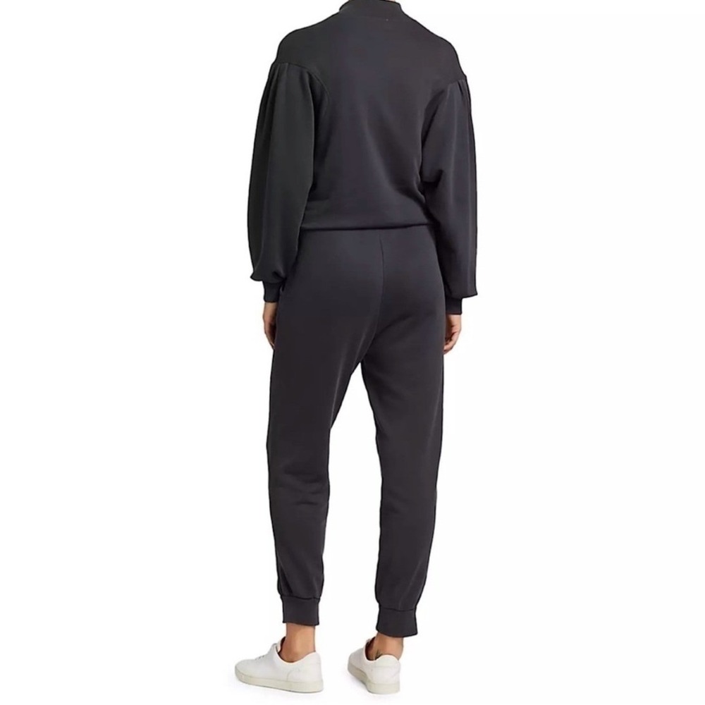 FRAME Easy Jumpsuit Faded Noir‎ Organic Pima Cotton French Terry XL - Picture 5 of 15
